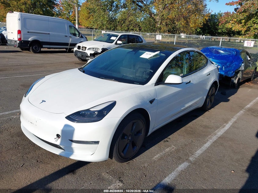 2023 Tesla Model 3 Rear-Wheel Drive, Удар сзади, IAAI, VIN 5YJ3E1EA9PF570161 — фото 2