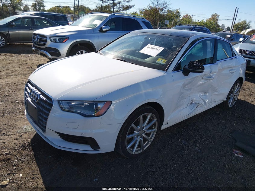 2015 Audi A3 2.0T Premium, Лівий бік, IAAI, VIN WAUEFGFF6F1069249 — фото 2