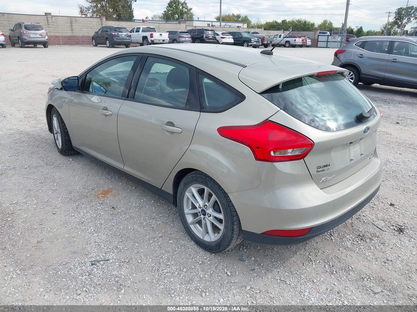 Vin: 1fadp3k28gl372407, lot: 46881205, ford focus se 20163