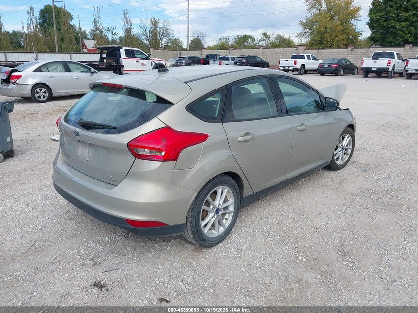 Vin: 1fadp3k28gl372407, lot: 46881205, ford focus se 20164