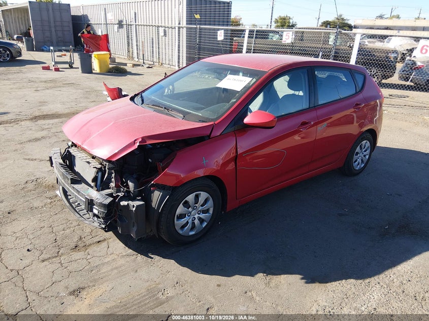 2017 Hyundai Accent Se, Удар спереду, IAAI, VIN KMHCT5AE0HU343774 — фото 2