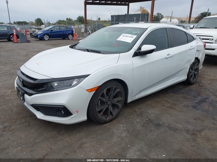 2020 Honda Civic Sport, Right Side, IAAI, VIN 2HGFC2F82LH536041 — photo 2