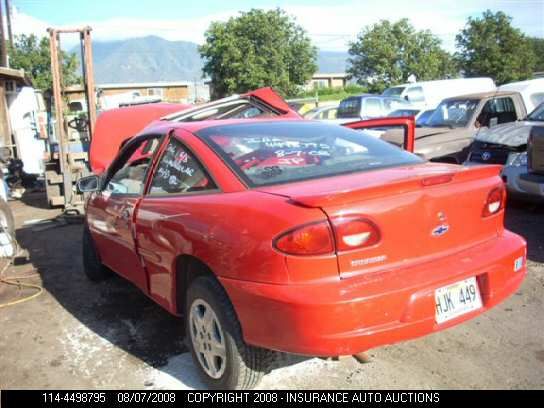 2001 Chevrolet Cavalier VIN: 1G1JC124X17378698 Lot: 4498795