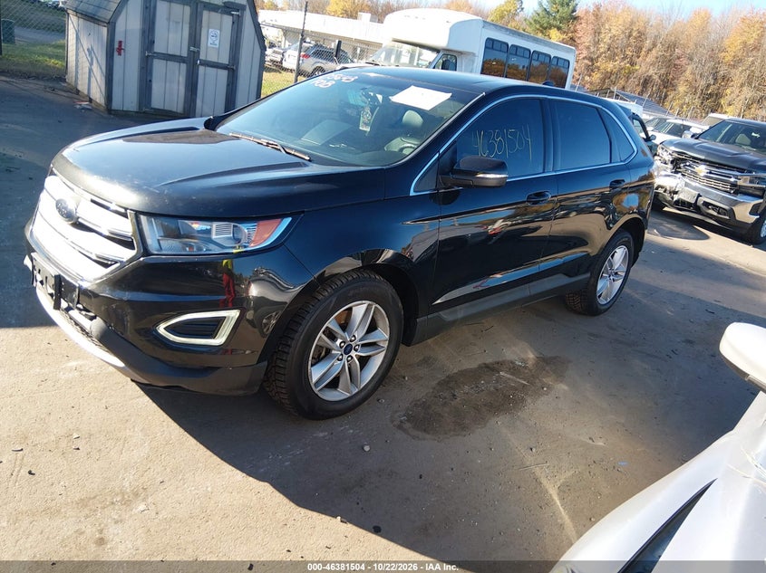 Vin: 2fmtk4j97fbc04518, lot: 46881851, ford edge sel 20152