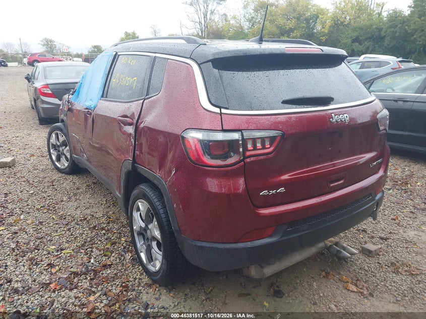 Vin: 3c4njdcb5mt536345, lot: 46881864, jeep compass limited 4x4 20213