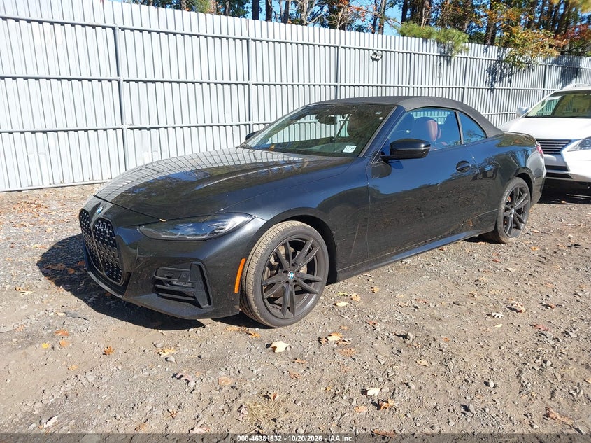 2022 BMW 430I xDrive, Неизвестно, IAAI, VIN WBA43AT06NCH68923 — фото 2