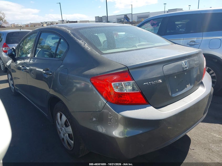 Vin: 19xfb2f5xce388949, lot: 46882006, honda civic lx 20123