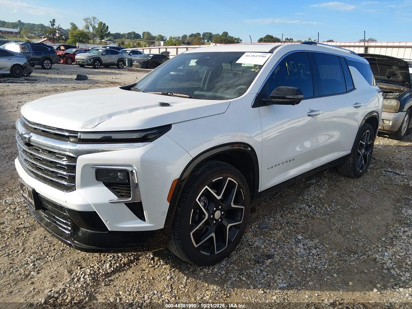 Vin: 1gnerkrs5sj237132, lot: 46882337, chevrolet traverse fwd high country 20252