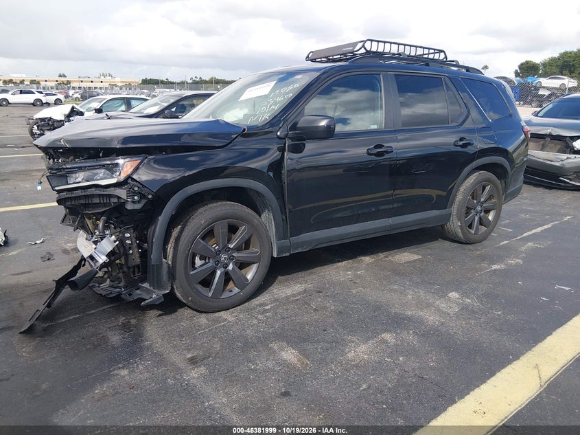 2024 Honda Pilot Sport, Front End, IAAI, VIN 5FNYG1H33RB034600 — photo 2