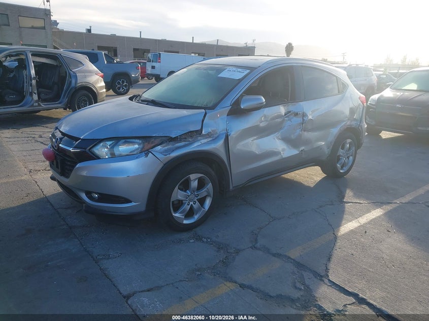 2016 Honda Hr-V Ex-L, Левый бок, IAAI, VIN 3CZRU5H76GM738994 — фото 2