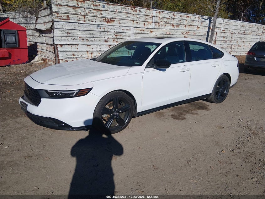 Vin: 1hgcy2f73pa015975, lot: 46882580, honda accord hybrid sport-l 20232