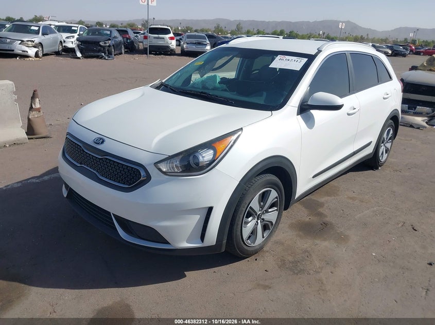 Vin: kndcb3lcxj5210849, lot: 46882659, kia niro lx 20182