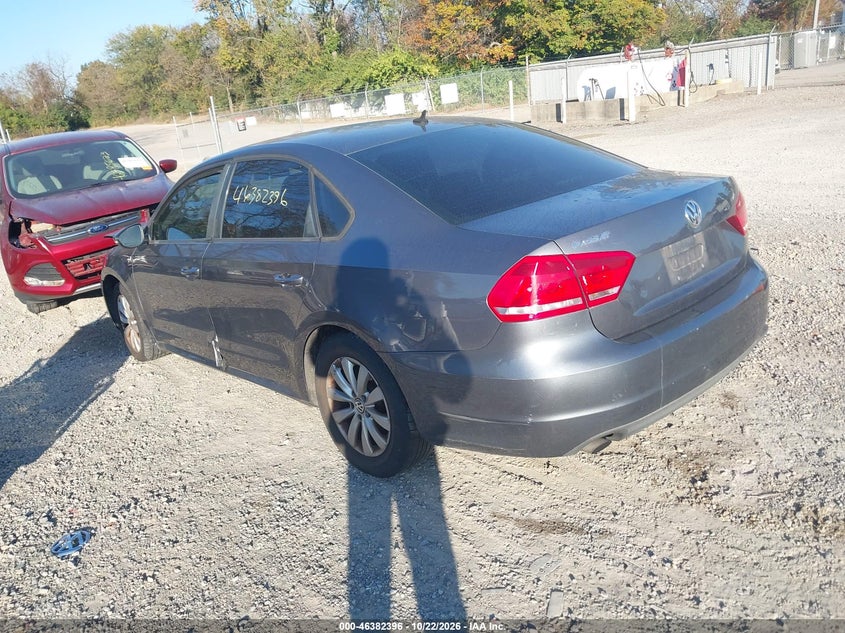 Vin: 1vwap7a37cc039198, lot: 46882744, volkswagen passat 2.5l s 20123