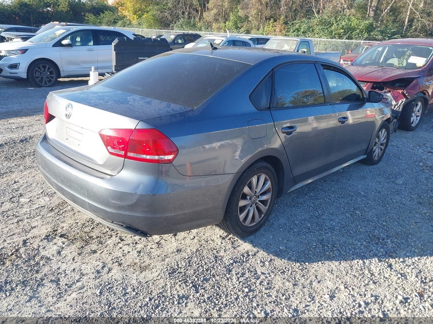 Vin: 1vwap7a37cc039198, lot: 46882744, volkswagen passat 2.5l s 20124