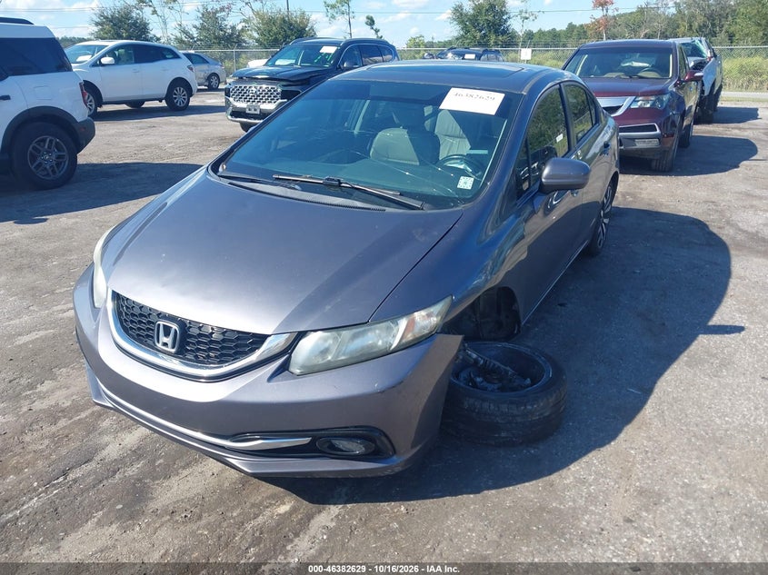 Vin: 2hgfb2f94fh514249, lot: 46882976, honda civic ex-l 20152