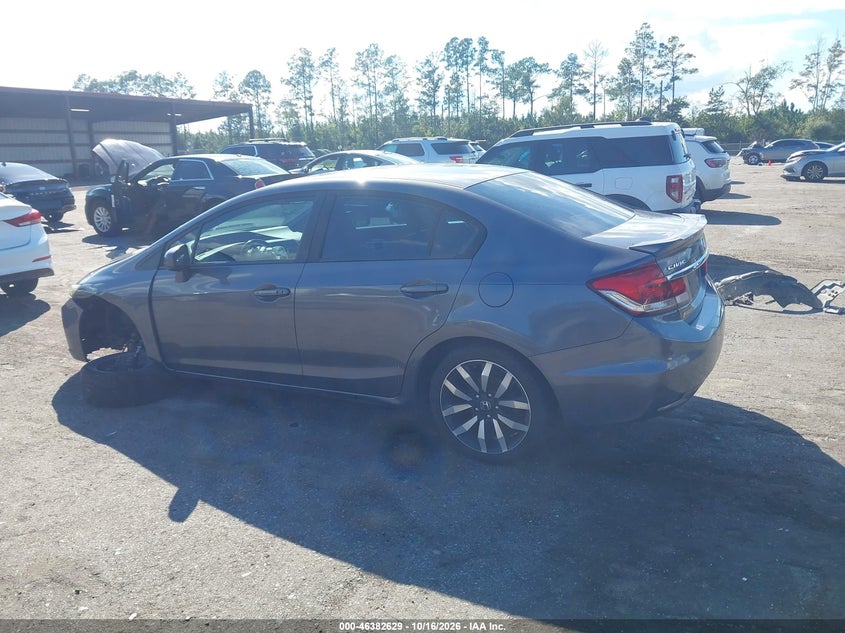 Vin: 2hgfb2f94fh514249, lot: 46882976, honda civic ex-l 20153