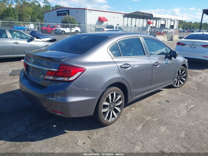 Vin: 2hgfb2f94fh514249, lot: 46882976, honda civic ex-l 20154