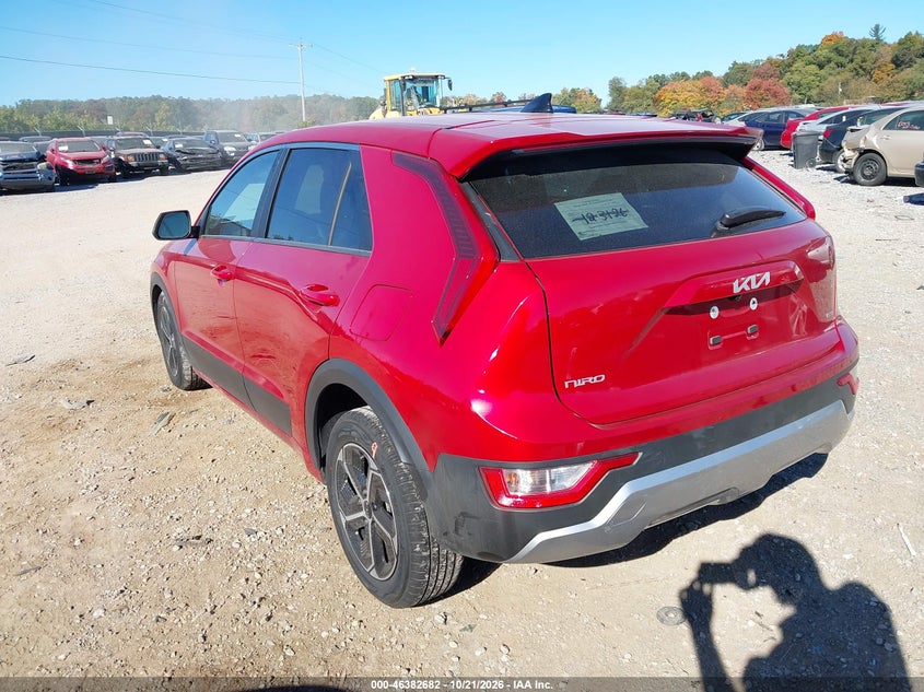 Vin: kndcp3le3s5307024, lot: 46883029, kia niro lx 20253