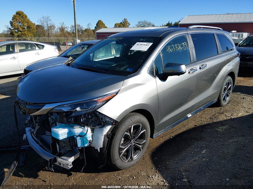 Vin: 5tdeskfc8ts236510, lot: 46883036, toyota sienna platinum 20262
