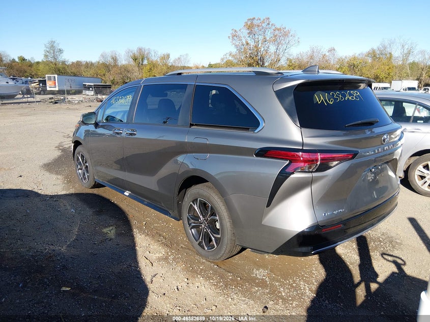 Vin: 5tdeskfc8ts236510, lot: 46883036, toyota sienna platinum 20263