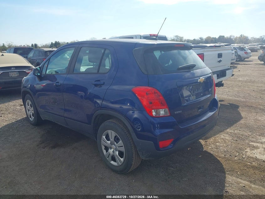 Vin: 3gncjksb2hl177398, lot: 46883076, chevrolet trax ls 20173
