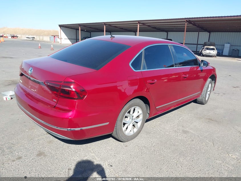 Vin: 1vwat7a3xhc019952, lot: 46883129, volkswagen passat 1.8t s 20174