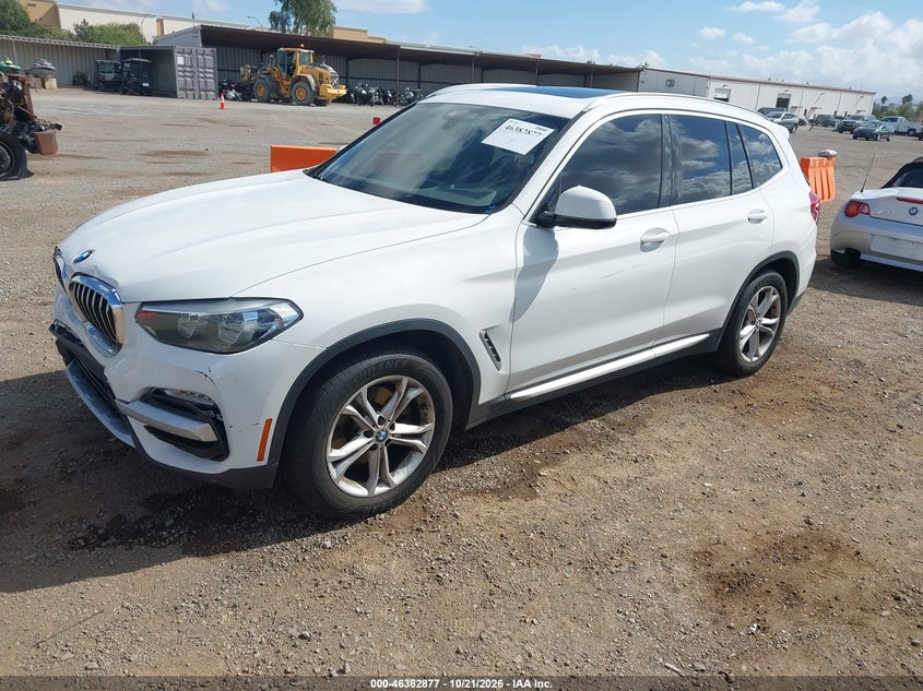 2019 BMW X3 Sdrive30I, Удар спереди, IAAI, VIN 5UXTR7C50KLE97220 — фото 2