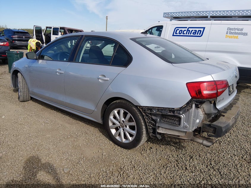 Vin: 3vwd17aj1fm268718, lot: 46883330, volkswagen jetta 1.8t se 20153