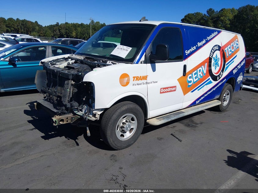 Vin: 1gcwgafg9k1319104, lot: 46883376, chevrolet express 2500 work van 20192