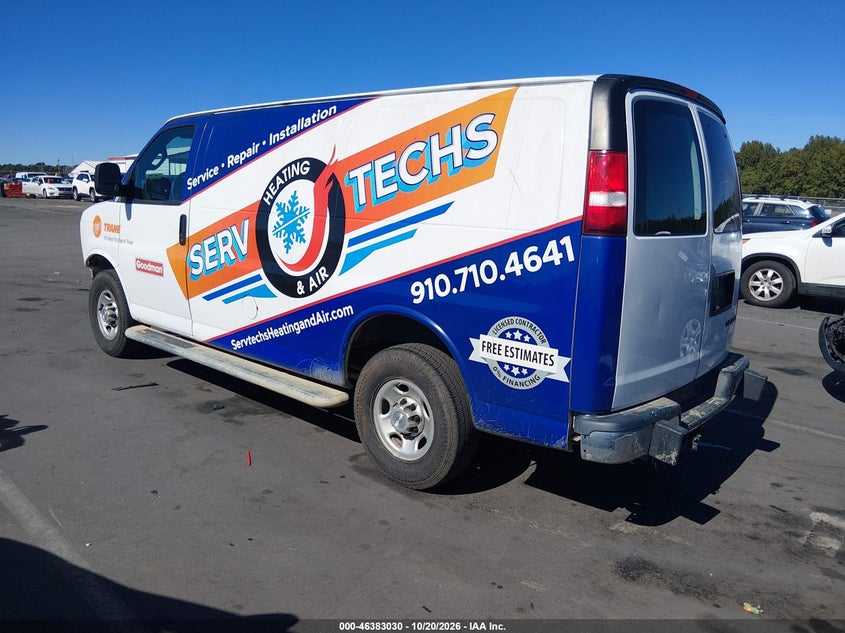 Vin: 1gcwgafg9k1319104, lot: 46883376, chevrolet express 2500 work van 20193