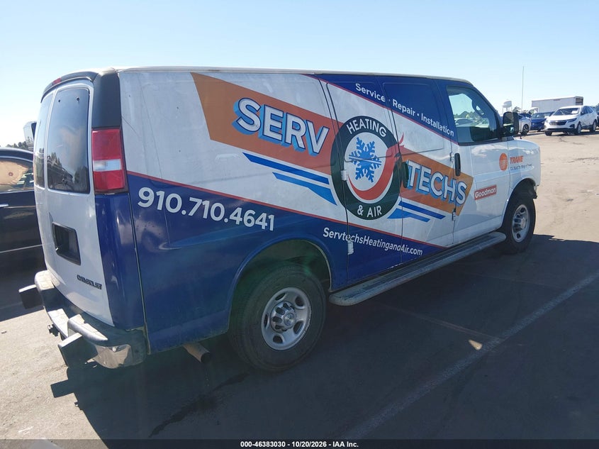 Vin: 1gcwgafg9k1319104, lot: 46883376, chevrolet express 2500 work van 20194