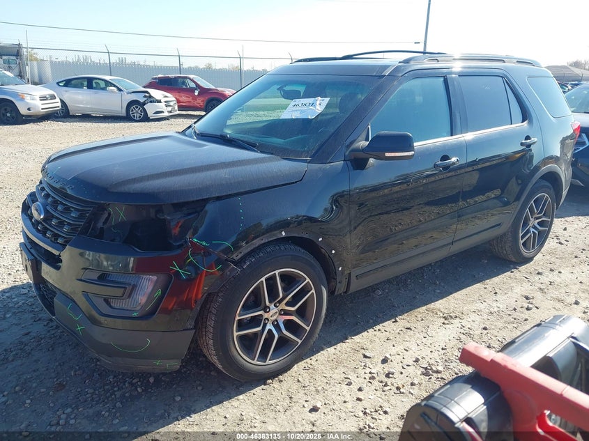 Vin: 1fm5k8gt4gga61380, lot: 46883482, ford explorer sport 20162