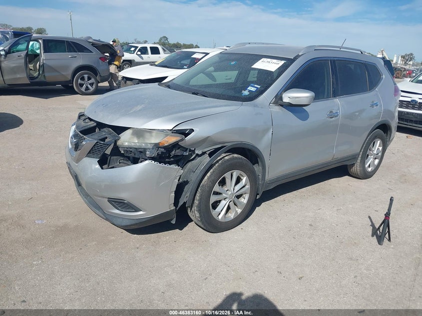 2015 Nissan Rogue Sv, Удар спереди, IAAI, VIN KNMAT2MT1FP552733 — фото 2