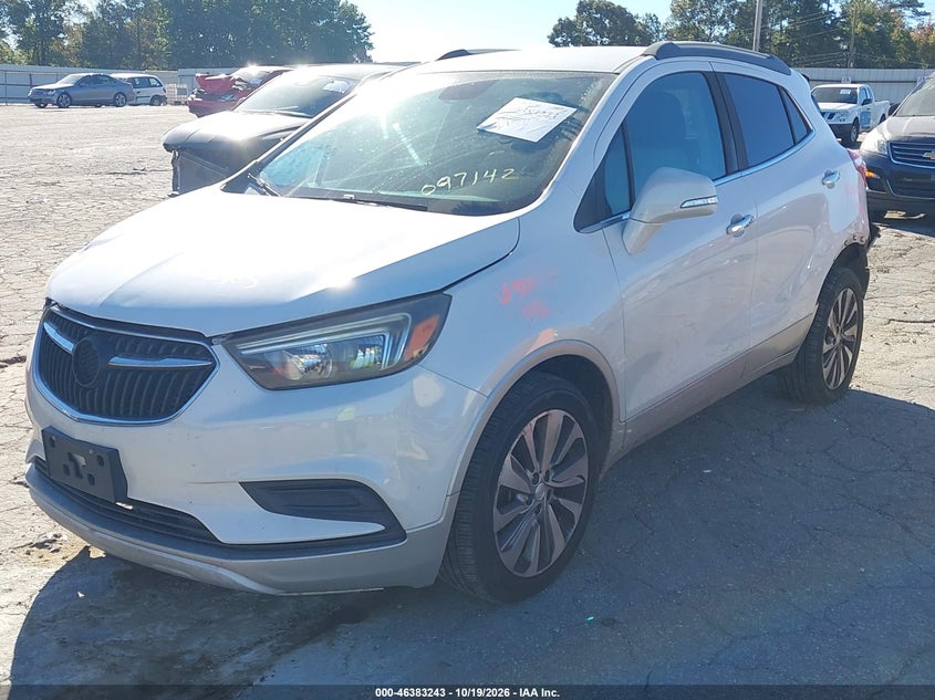 Vin: kl4cjasb7hb097142, lot: 46883590, buick encore preferred 20172