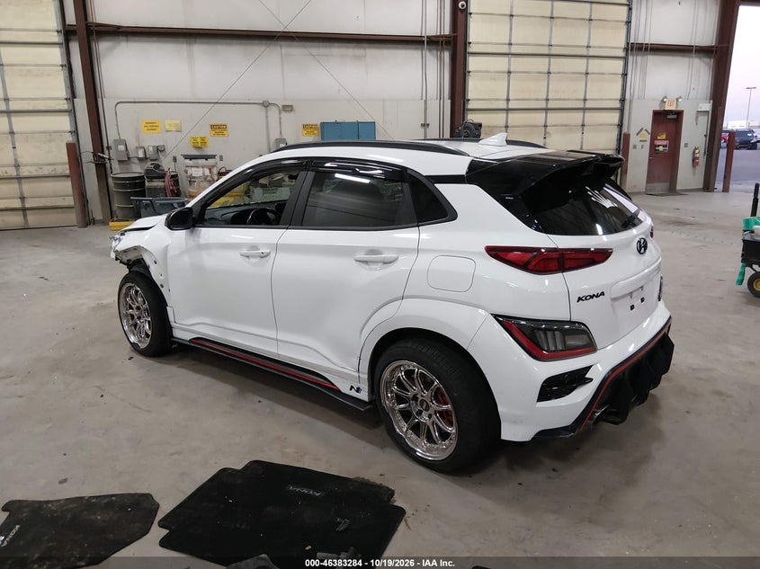Vin: km8kh3ac4nu001790, lot: 46883631, hyundai kona n 20223
