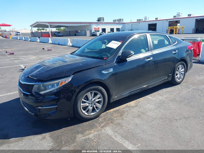 Vin: 5xxgt4l35gg035628, lot: 46884243, kia optima lx 20162