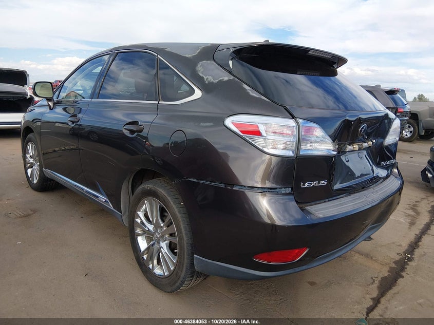 Vin: jtjzb1ba6a2400158, lot: 46884400, lexus rx 450h 20103