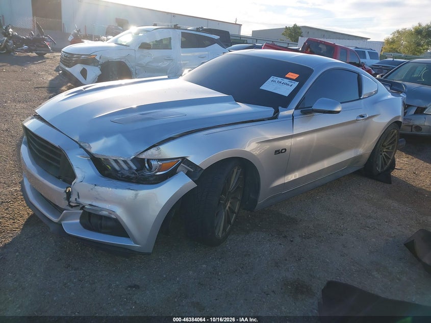Vin: 1fa6p8cfxf5338415, lot: 46884411, ford mustang gt premium 20152