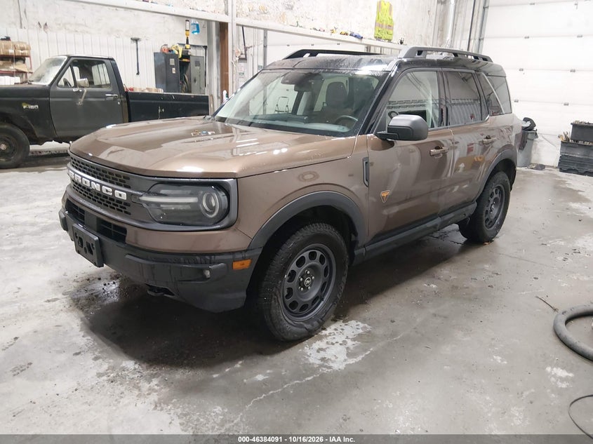 Vin: 3fmcr9d94nrd73691, lot: 46884438, ford bronco sport badlands 20222