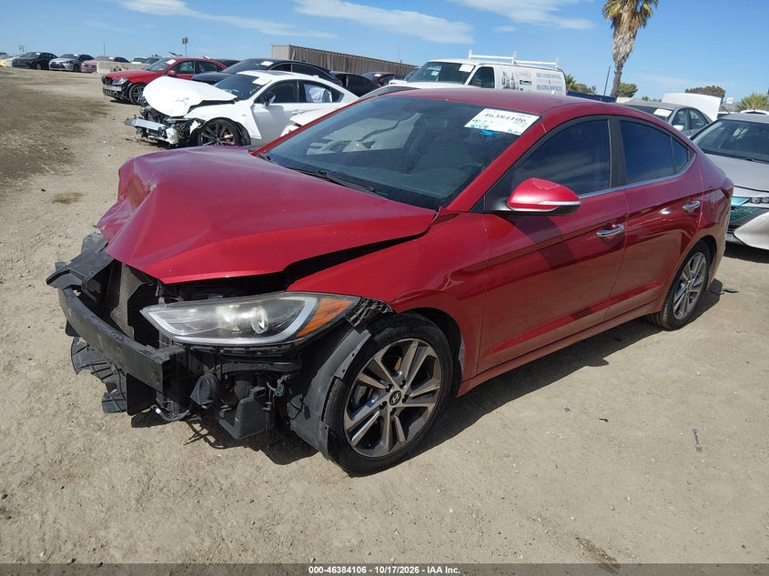 Vin: kmhd84lf1hu263230, lot: 46884453, hyundai elantra limited 20172