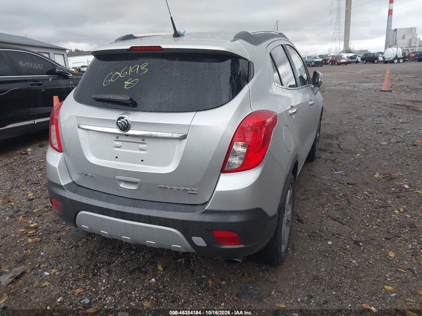 Vin: kl4cjfsb6eb606193, lot: 46884541, buick encore convenience 20144