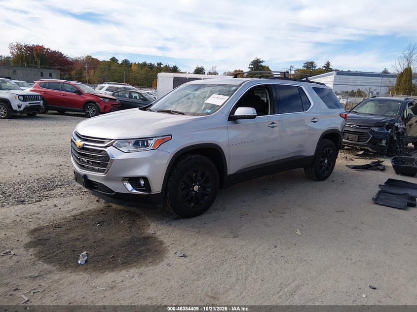 2021 Chevrolet Traverse Awd Lt Cloth, Rear, IAAI, VIN 1GNEVGKW6MJ258340 — photo 2