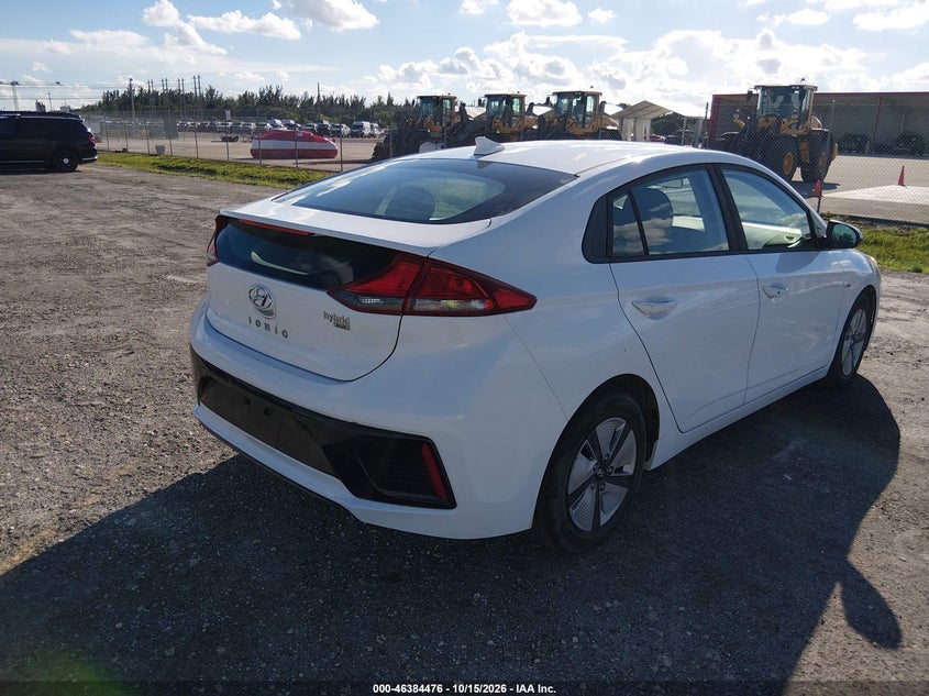 Vin: kmhc65lc9ku107621, lot: 46884823, hyundai ioniq hybrid blue 20194
