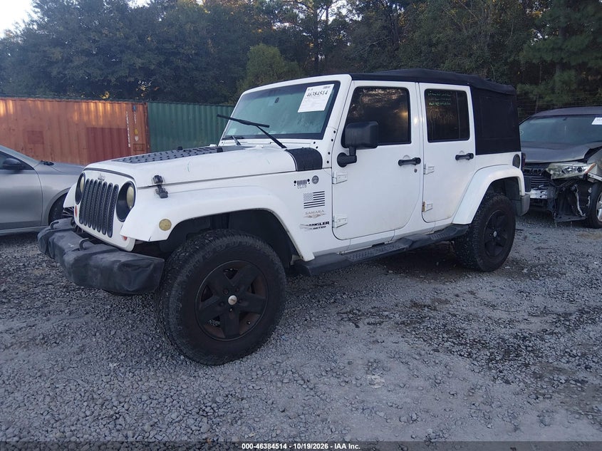 Vin: 1c4bjweg7cl208961, lot: 46884860, jeep wrangler unlimited sahara 20122