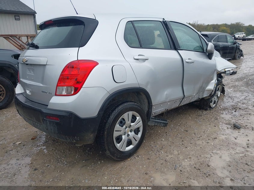 Vin: kl7cjksbxgb608866, lot: 46884992, chevrolet trax 1ls 20164