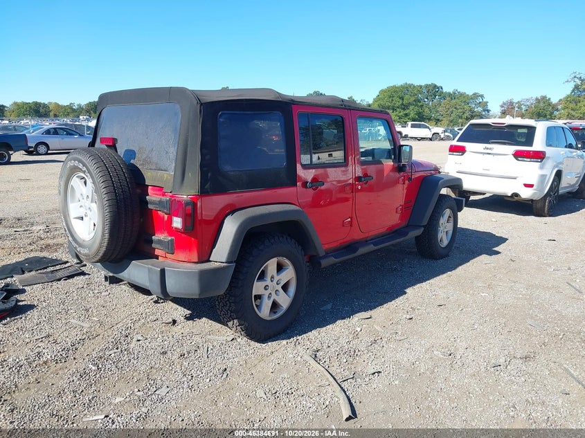 Vin: 1c4bjwdg2hl636123, lot: 46885038, jeep wrangler unlimited sport 4x4 20174