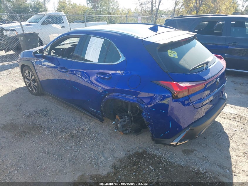 Vin: jthr9jbh4m2054125, lot: 46885132, lexus ux 250h f sport 20213