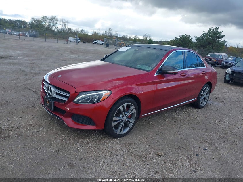 Vin: 55swf4kb3gu150323, lot: 46885151, mercedes-benz c 300 4matic 20162
