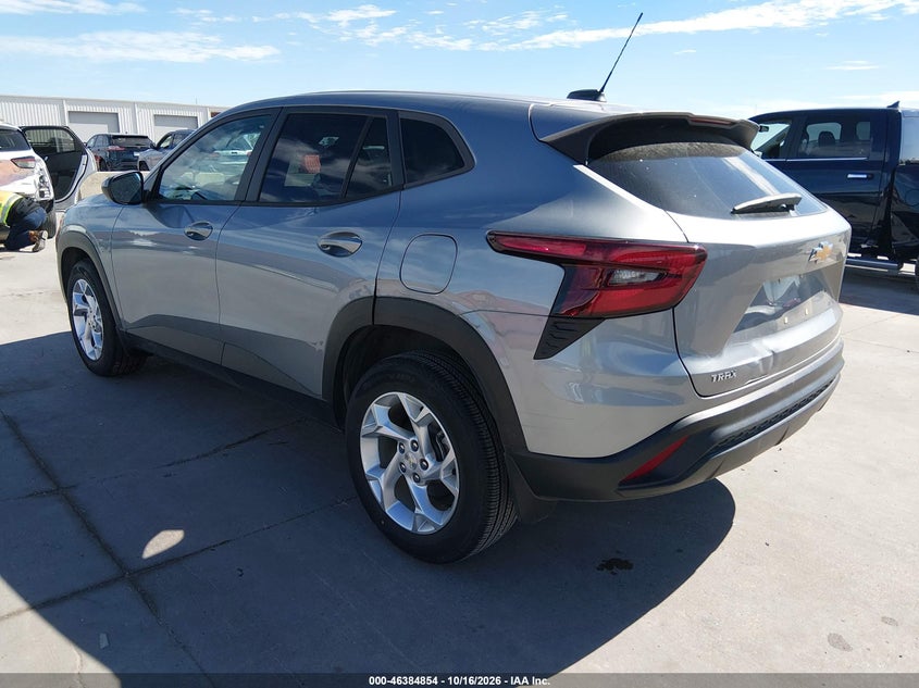 Vin: kl77lfep1sc018519, lot: 46885202, chevrolet trax fwd ls 20253