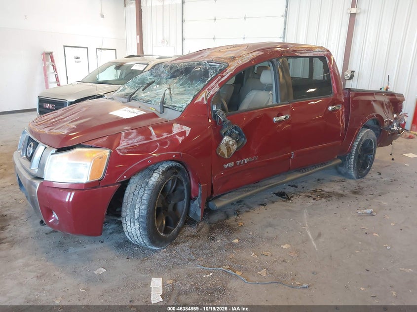 2008 Nissan Titan Le/Pro-4X/Se/Xe, Перекидання, IAAI, VIN 1N6AA07C98N357299 — фото 2